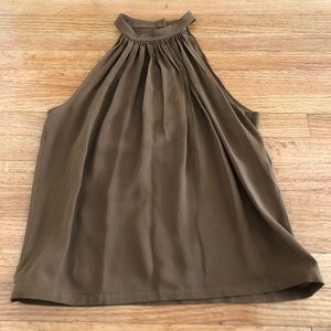 NWT Nina Ricci Silk Gathered Halter Neck Blouse